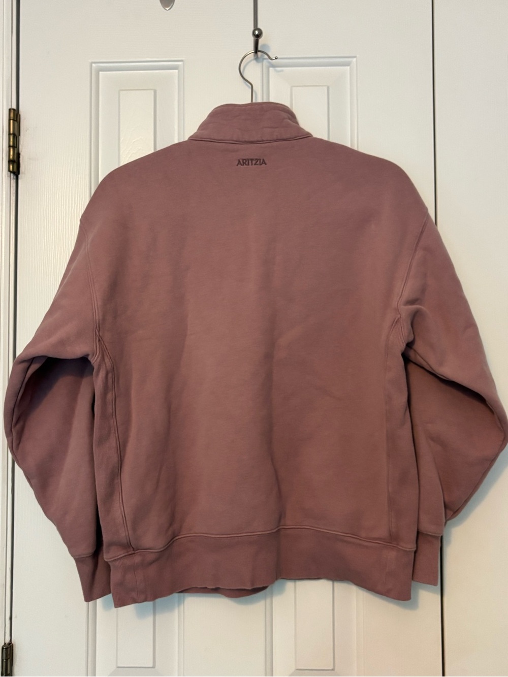 Aritzia Dusty Rose Half-Zip Sweatshirt - Picture 4 of 5